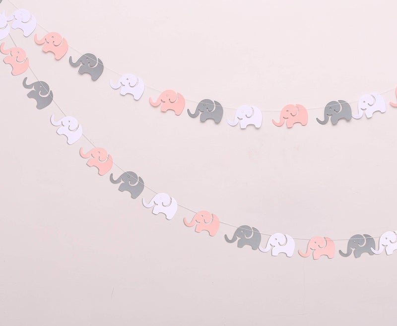 luckylibra Baby Girl Baby Shower Decorations, It is a Girl Banners and Paper Lantern Paper Flower Pom Poms ï¼ˆPink White Greyï¼‰ - Image 3